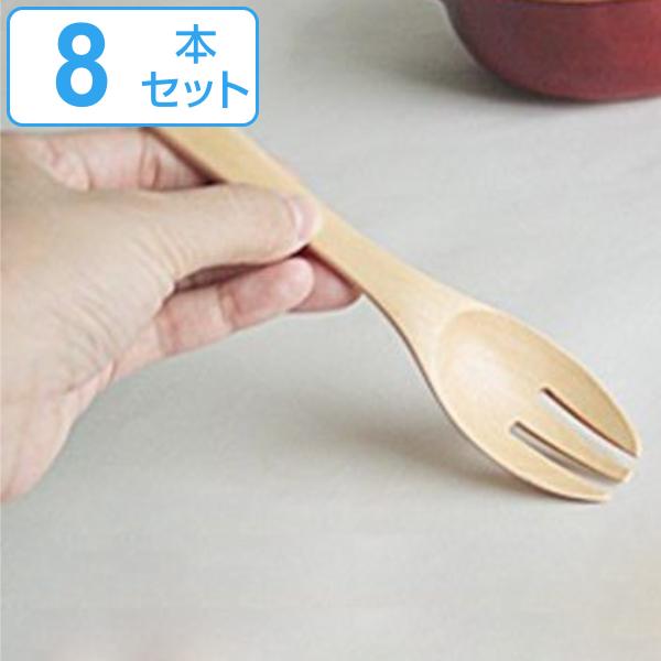 キントー フォーク 16.5cm グラタンフォーク WOODN CUTLERY 木製 8本セット （...