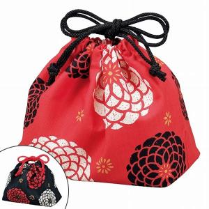 HAKOYA お弁当袋 百華 巾着袋 （ 和柄 和モダン 菊 ） : リビングート