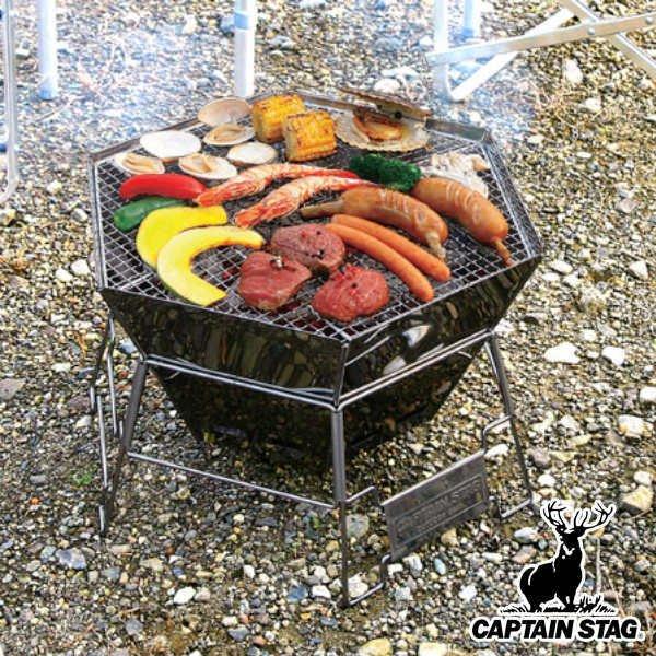 バーベキュー コンロ BBQコンロ グリル ファイアグリル ステンレス製 キャプテンスタッグ CAP...
