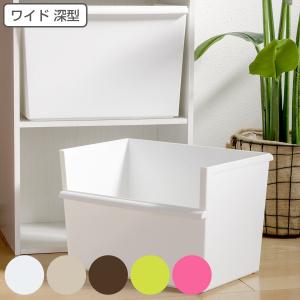収納ボックス ワイド深型 カラーボックス インナーボックス 収納 日本製 （ 幅38×奥行26.8×高さ26cm 収納ケース プラスチック 小物 軽量 ）｜colorfulbox
