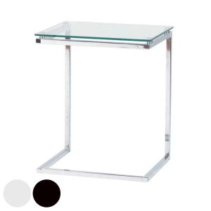 サイドテーブル スタイリッシュ 高さ54.5cm （ ガラス ベッドテーブル ナイトテーブル ソファ サイド テーブル ）｜colorfulbox