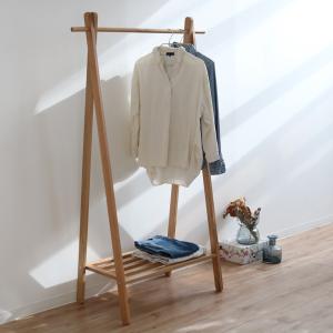 東谷 ハンガーラック 木製 天然木 オーク材 幅89cm （ コートハンガー