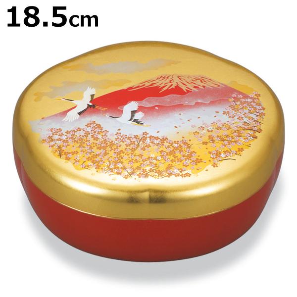 鉢 梅型 菓子器 箔工芸飛翔富士 （ 樹脂 プラスチック 日本製 ふた付き お茶菓子 収納 お菓子入...