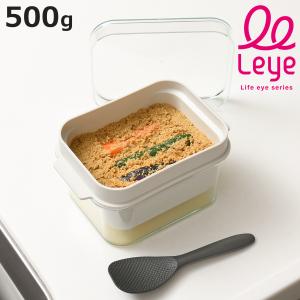 leye ぬか漬け容器 500g ぬかどこボックス ミニ （ レイエ しゃもじ付き 日本製 プラスチック 漬物容器 ぬか漬け用容器 糠漬け容器 つけもの容器 保存容器 ）｜お弁当グッズのカラフルボックス