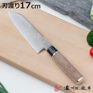 三徳包丁 刃渡り18cm 濃州正宗作 粉末ハイス鋼割込 日本製 （ 包丁
