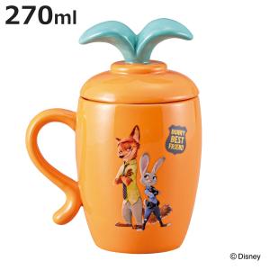 マグカップ 蓋付きにんじんペンマグ zootopia （ 270ml 磁器 ズートピア マグ 蓋付き マグコップ カップ ディズニー キャラクター ）