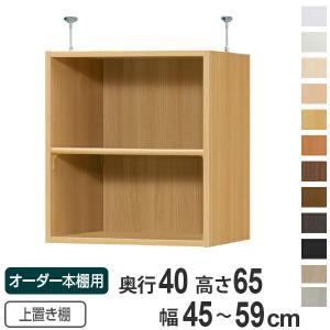 専用 上置き棚 標準棚板 type65 オーダー本棚 奥行40cm 幅45-59cm用 （ オーダーメイド 天井つっぱり ）｜colorfulbox