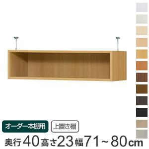 専用 上置き棚 標準棚板 type23 オーダー本棚 奥行40cm 幅71-80cm用 （ オーダーメイド 天井つっぱり ）｜colorfulbox