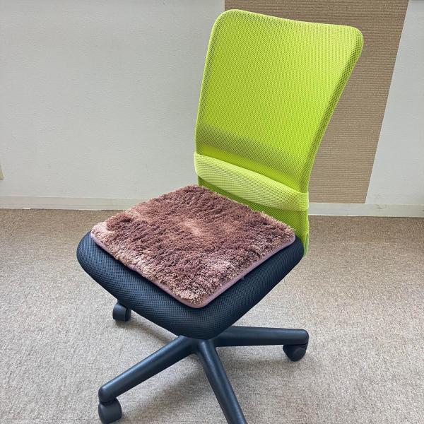 椅子用 クッション ブラウン 四角 スクエア 高反発 チェアパッド 35cm 座布団 来客 子供 車...