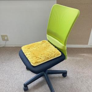 3枚セット 椅子用 クッション イエロー 四角 スクエア 高反発