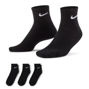 ナイキ ソックス 3足組  エブリデイ クッションド トレーニング アンクル ソックス (3足セット) SX7667 010 ブラック NIKE