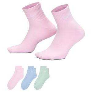 NIKE ナイキ 3Pソックス 靴下 エブリデイ クッションド トレーニング アンクル ソックス (3足セット) SX7667 906 パステル系マルチカラー