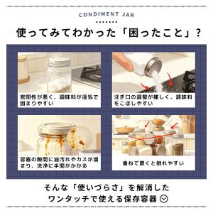 調味料入れ スプーン付き 調味料ポット セット...の詳細画像1