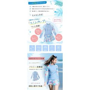 ジュニア 長袖 セパレート水着 2点セット 体...の詳細画像2