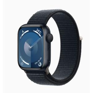 「新品」Apple Watch Series 9 (GPSモデル) - 41mmミッドナイトアルミニ...