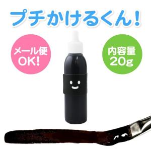 キット 染め 布えのぐ プチかけるくん お試し20g　黒 ブラック　黒色　Black　洗濯ＯＫ　布に描ける絵具　ステンシル トールペイントにも｜colormarket