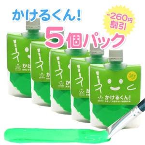 キット 染め 布用 絵の具 蛍光緑色 かけるくん 100g × 5個パック 蛍光グリーン　洗濯ＯＫ 手芸 クラフト塗料 染めＱよりも柔らかな仕上がり｜colormarket