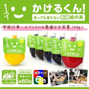 キット 染め 染めQの布版　布用絵の具 かけるくん　