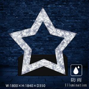 【大型／業務用】3Dスター イルミネーション 壁掛けタイプ 防水仕様 業務用 イルミネーション 大型モチーフ 3D屋外 防雨 クリスマス