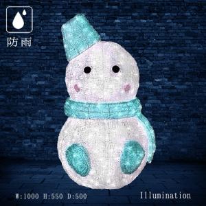 イルミネーション 3Dブリリアント バケツスノーマン 常時点灯 : 人形の