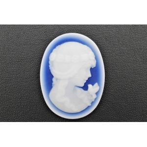 ストーンカメオ ルース 約39.82-39.96mm 約7.45g【37.25ct】 加工材料