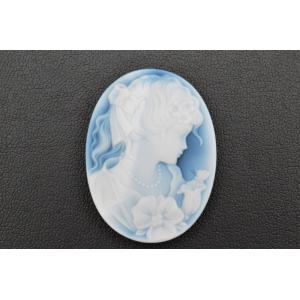 ストーンカメオ ルース 約39.82-39.96mm 約7.45g【37.25ct】 加工材料