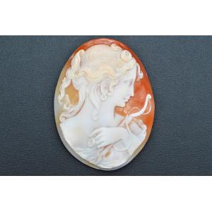 ストーンカメオ ルース 約39.82-39.96mm 約7.45g【37.25ct】 加工材料