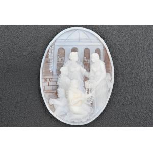 ストーンカメオ ルース 約39.82-39.96mm 約7.45g【37.25ct】 加工材料