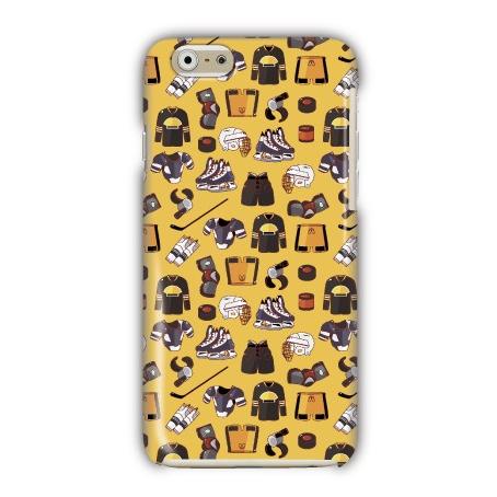 AQUOS　各種対応　ハードケース全面プリント　ホッケーチーム/オレンジ