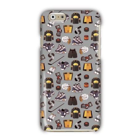 AQUOS　各種対応　ハードケース全面プリント　ホッケーチーム/グレー