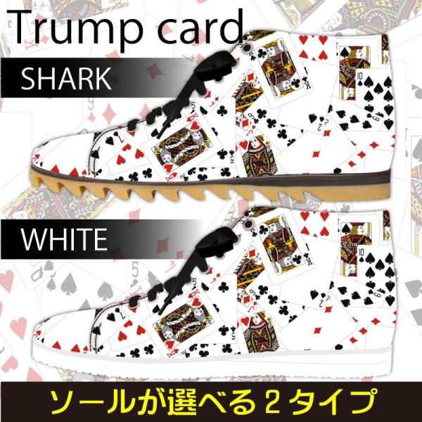 スニーカー　ハイカットトランプカード柄 Model:メンズSN-H17SS-15