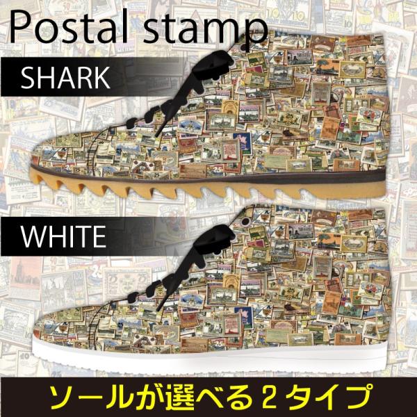 スニーカー　ハイカットpostage stamp  Model:メンズSN-H17SS-5