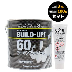 ロックペイント 057-0810 ロックパテ ビルドアップ60 硬化剤セット 3Kg｜colortrim