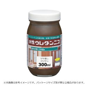 ロックペイント 水性ウレタンニス ツヤ消しクリヤー 300ml H40-3150