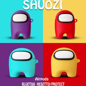 Among us AirPods1/2/pro専用 ケース  アモングアス 耐衝撃 シリコンケース