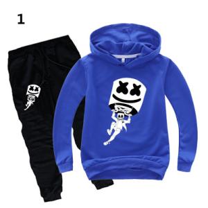 パーカー＋ズボン 2点セット 上下セット 薄手 FORTNITE フォートナイト DJ Marshmello マシュメロ ゲーム キャラクター 子供服 キッズ ジュニア
