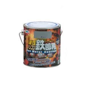 アサヒペン 油性シリコン鉄部用 グリーン (全18色) [1.6L] シリコン変性アルキド樹脂塗料