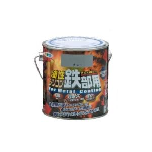 アサヒペン 油性シリコン鉄部用 グリーン (全18色) [1/5L] シリコン変性アルキド樹脂塗料