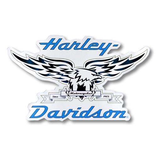 ステッカー バンパーデカール HARLEY-DAVIDSON ハーレーダビッドソン メタリックイーグ...