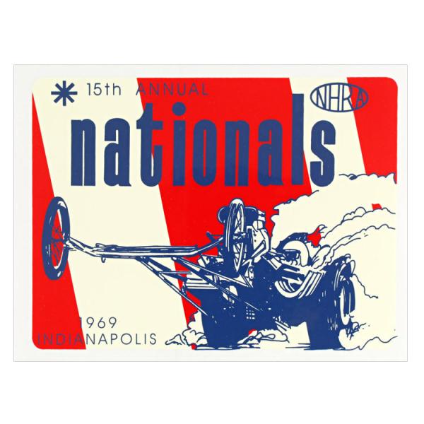 ヴィンテージ レーシング デカール NHRA Nationals 1969 INDIANAPOLIS...