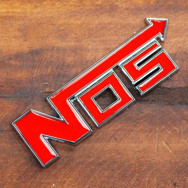 3D エンブレムステッカー 「NOS」 カーアクセサリー 立体ステッカー クルマ アメリカ雑貨 アメ...