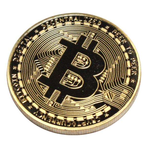 仮想通貨 BITCOIN ビットコイン メダル レプリカ金貨 ゴールド色 1枚
