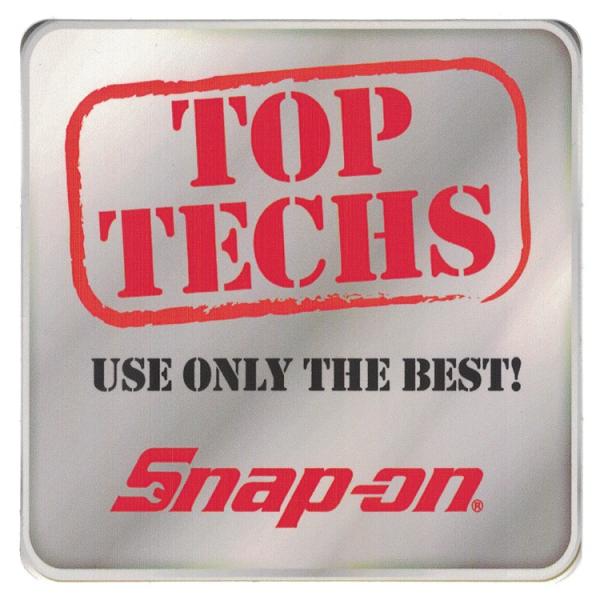 ステッカー 車 スナップオン デカール TOP TECHS USE ONLY THE BEST 角型...