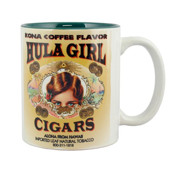 陶器製 マグカップ フラガール・コーヒー （グリーン） ハワイ お土産 ハワイアン雑貨 アメリカン雑...
