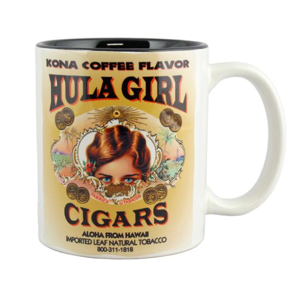 陶器製 マグカップ フラガール・コーヒー （ブラック） ハワイ お土産 ハワイアン雑貨 アメリカン雑...