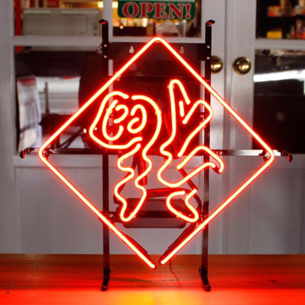 アメリカンネオンサイン 倒福 縦55×横55cm ガレージ 中華風 インテリア ネオン管 電飾 店舗...