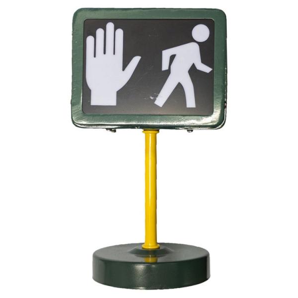 トラフィックシグナルランプ STOP/WALK 横型デザイン 高さ20×幅11.5×奥行6.5cm ...