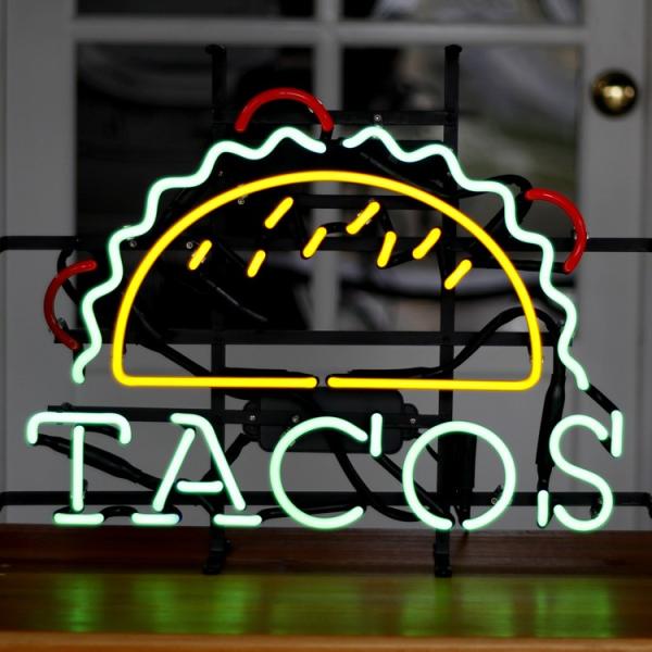 アメリカンネオンサイン TACOS タコス 縦45×横58cm 店舗装飾 インテリア レストラン メ...