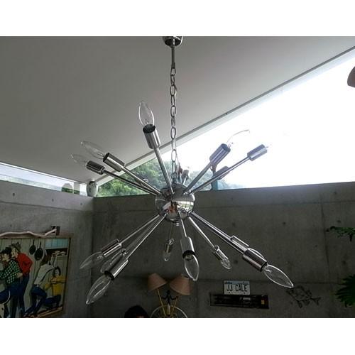 天井照明 SPUTNIK LAMP スプートニクランプ 16バルブ クローム  吊り下げ照明  50...