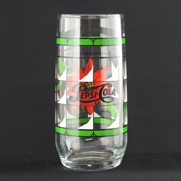 コップ ヴィンテージ グラス PEPSI COLA タンブラーグラス フラワー柄 16oz（473m...